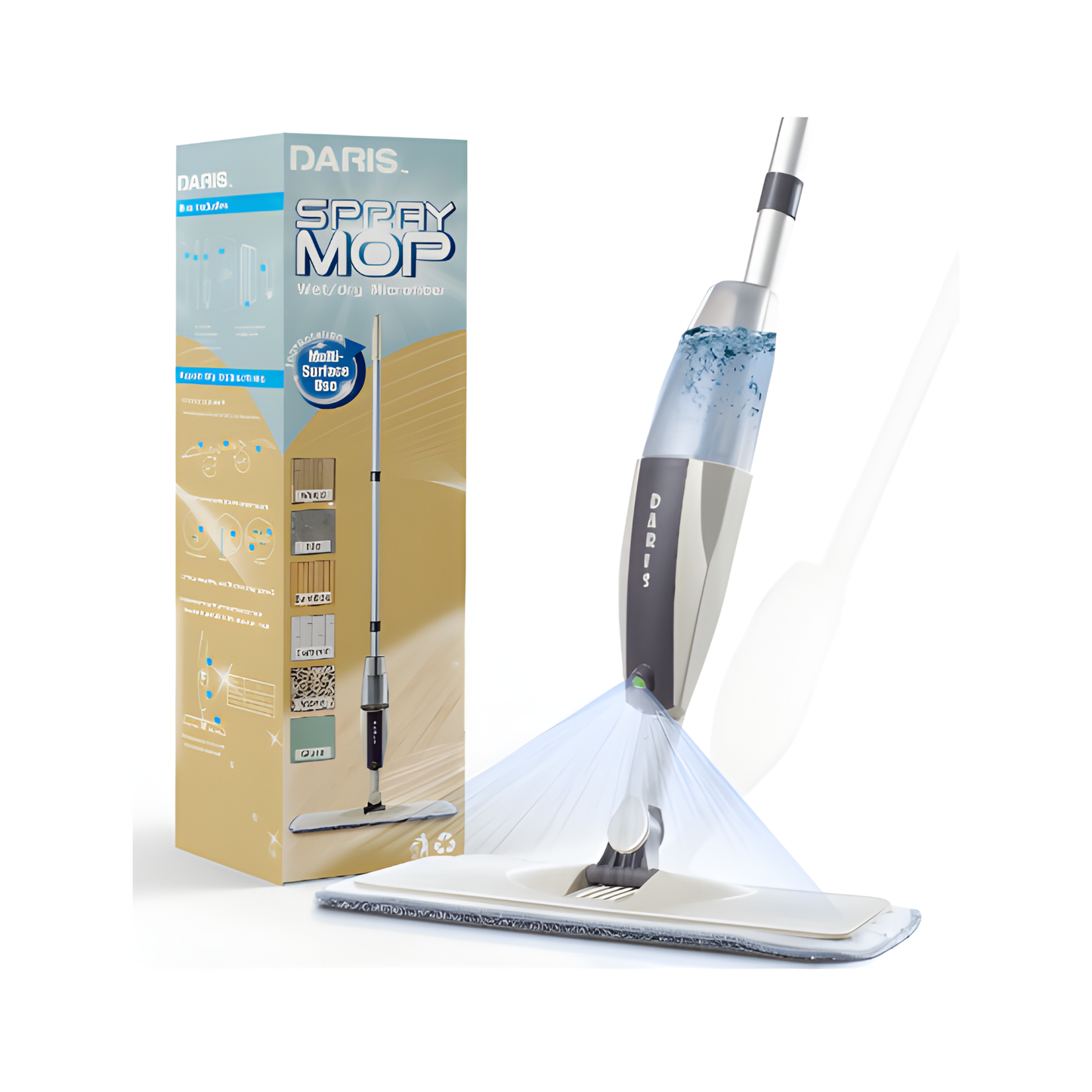 DARIS™ Pro Microfiber Mop – Schoonmaken in Één Beweging